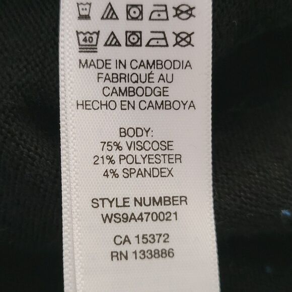 Joe Fresh Black Side Cinch Midi Dress Size Small - Picture 10 of 10